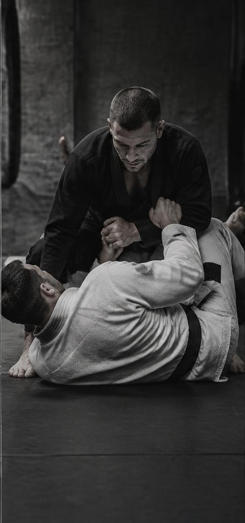 Brazilian Jiu-Jitsu-Training – KI-generiertes Demomotiv