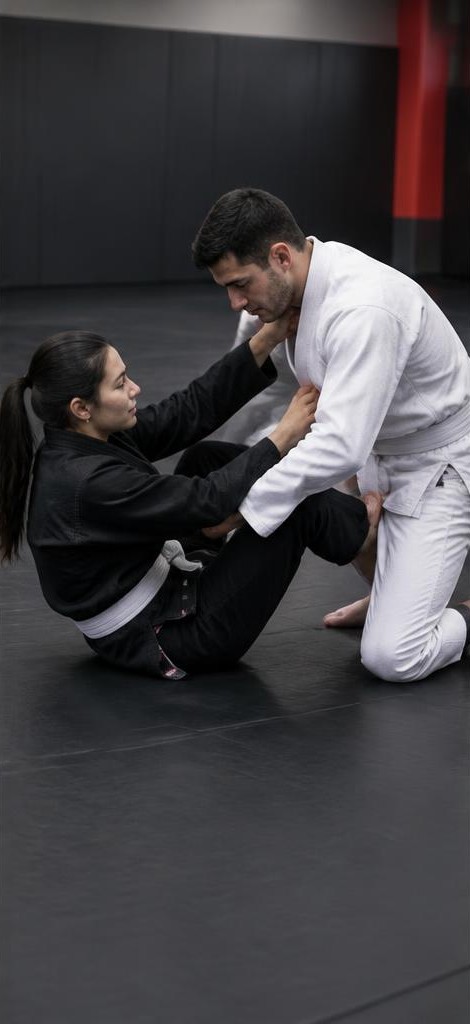 Sweeps & Übergänge im Brazilian Jiu-Jitsu-Training – KI-generiertes Demomotiv