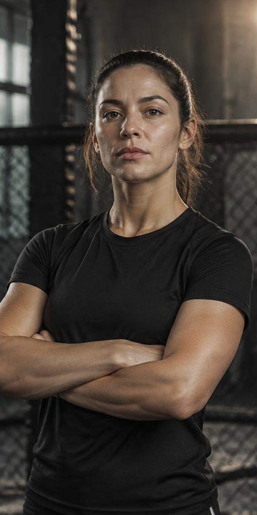 MAYA SANTOS – KI-generiertes Trainerporträt, fiktives Profil