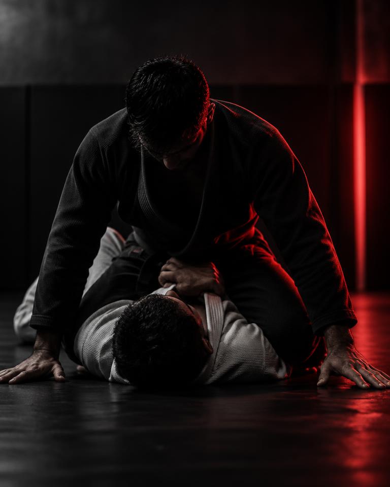 Bodenkontrolle im MMA-Training – KI-generiertes Demomotiv