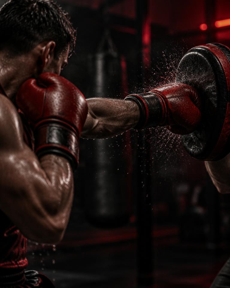 Striking im MMA-Training – KI-generiertes Demomotiv