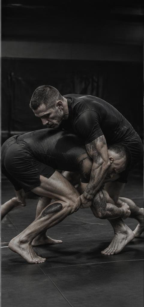 No-Gi Grappling-Training – KI-generiertes Demomotiv