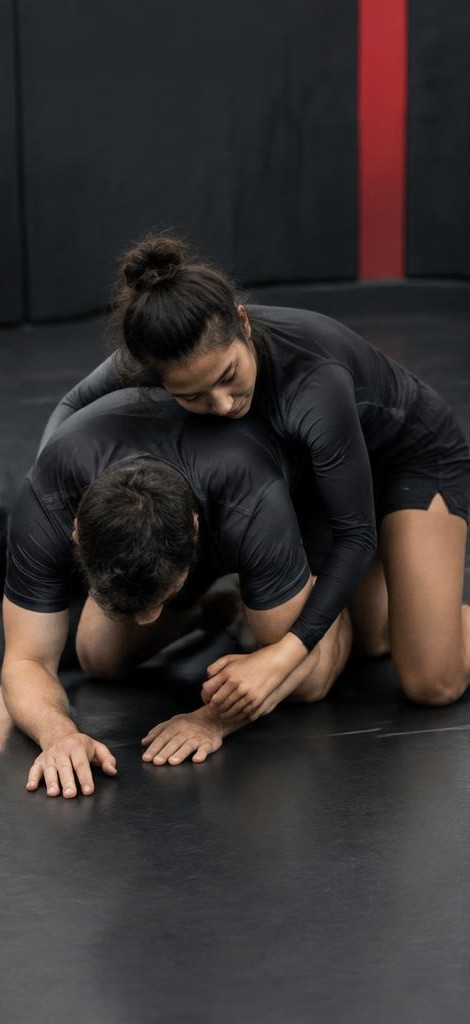 Scrambles & Kontrolle im No-Gi Grappling-Training – KI-generiertes Demomotiv